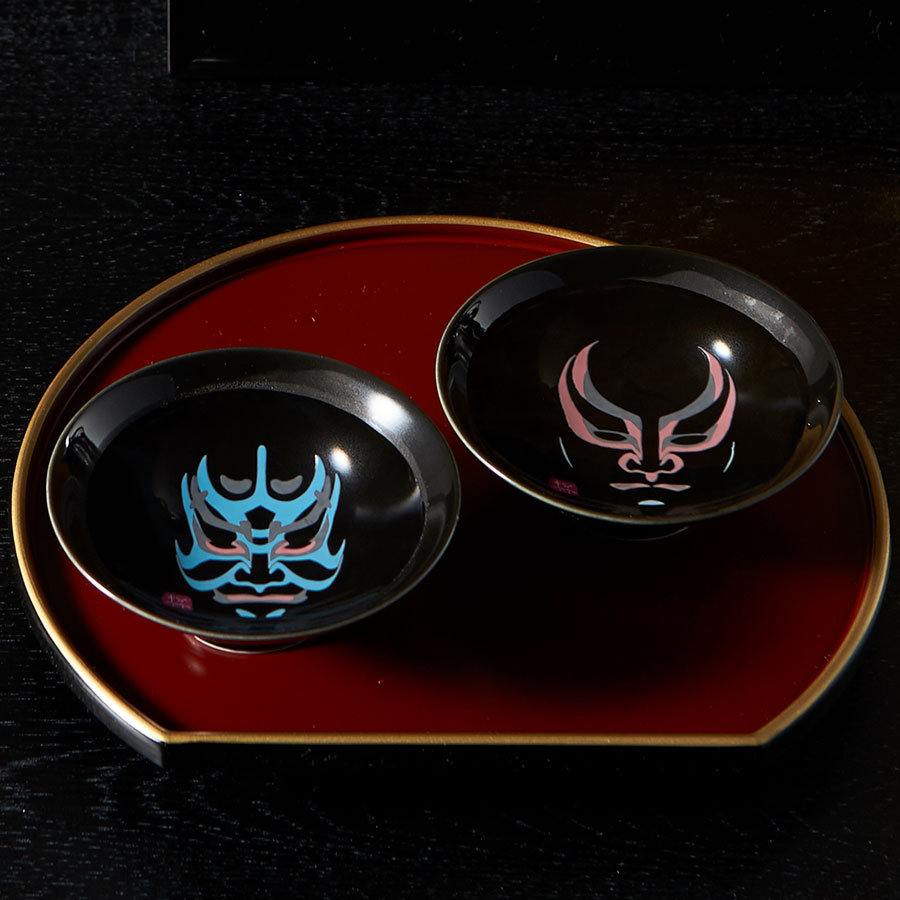 丸モ高木陶器 温感 歌舞伎® 平盃ペアセット 2色